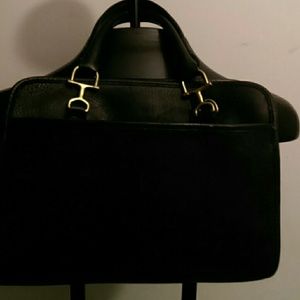 Black leather bag